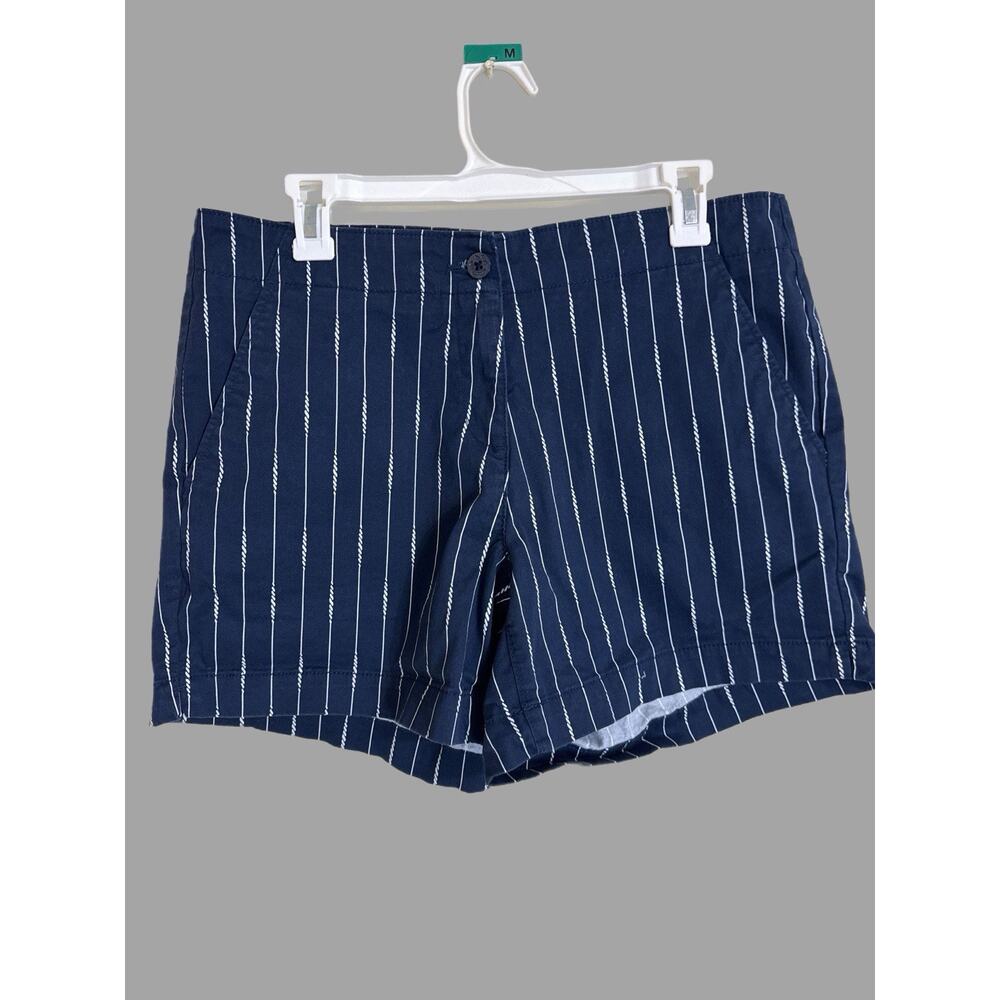 Nautica Ladies Blue White Striped Shorts Size 10‎